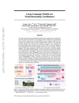 Large Language Models are Visual Reasoning Coordinators