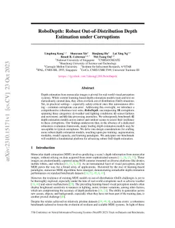 RoboDepth: Robust Out-of-Distribution Depth Estimation under Corruptions
