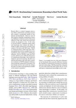 CRoW: Benchmarking Commonsense Reasoning in Real-World Tasks