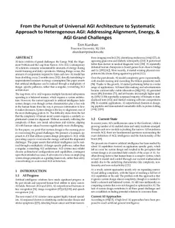 From the Pursuit of Universal AGI Architecture to Systematic Approach to Heterogenous AGI: Addressing Alignment, Energy, & AGI Grand Challenges