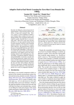 Adaptive End-to-End Metric Learning for Zero-Shot Cross-Domain Slot
  Filling