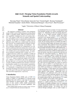 SAM-CLIP: Merging Vision Foundation Models towards Semantic and Spatial
  Understanding