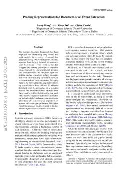 Probing Representations for Document-level Event Extraction