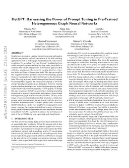 HetGPT: Harnessing the Power of Prompt Tuning in Pre-Trained Heterogeneous Graph Neural Networks
