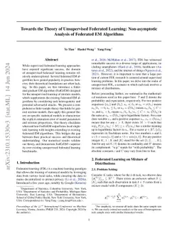 Towards the Theory of Unsupervised Federated Learning: Non-asymptotic
  Analysis of Federated EM Algorithms