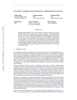 Course Correcting Koopman Representations