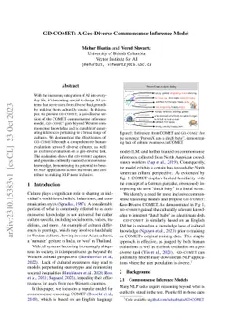 GD-COMET: A Geo-Diverse Commonsense Inference Model
