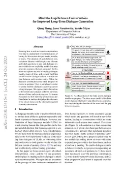 Mind the Gap Between Conversations for Improved Long-Term Dialogue
  Generation