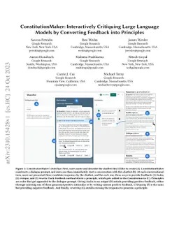 ConstitutionMaker: Interactively Critiquing Large Language Models by
  Converting Feedback into Principles