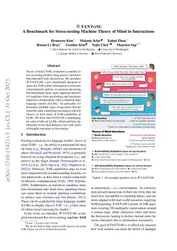 FANToM: A Benchmark for Stress-testing Machine Theory of Mind in
  Interactions