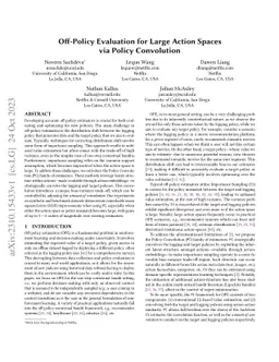 Off-Policy Evaluation for Large Action Spaces via Policy Convolution