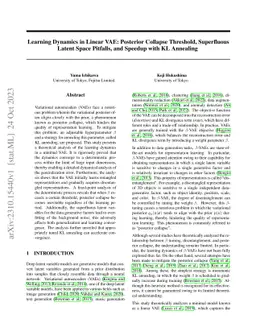 Learning Dynamics in Linear VAE: Posterior Collapse Threshold,
  Superfluous Latent Space Pitfalls, and Speedup with KL Annealing