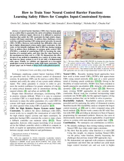 How to Train Your Neural Control Barrier Function: Learning Safety
  Filters for Complex Input-Constrained Systems