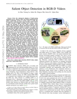 Salient Object Detection in RGB-D Videos