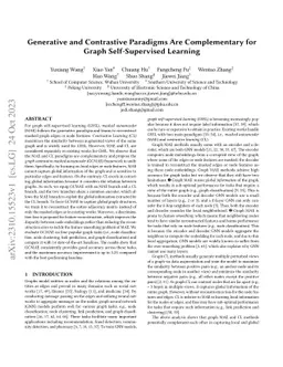 Generative and Contrastive Paradigms Are Complementary for Graph
  Self-Supervised Learning