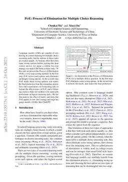 POE: Process of Elimination for Multiple Choice Reasoning