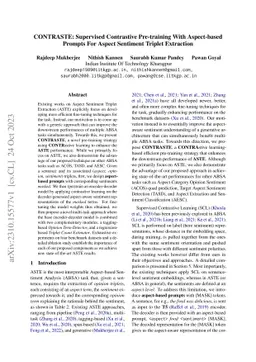 CONTRASTE: Supervised Contrastive Pre-training With Aspect-based Prompts
  For Aspect Sentiment Triplet Extraction