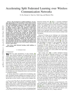 Accelerating Split Federated Learning over Wireless Communication
  Networks