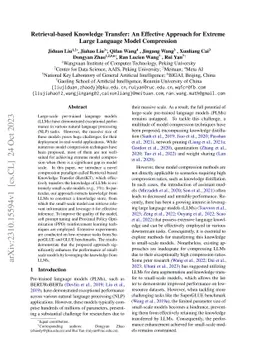 Retrieval-based Knowledge Transfer: An Effective Approach for Extreme
  Large Language Model Compression