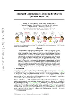 Emergent Communication in Interactive Sketch Question Answering