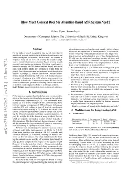 How Much Context Does My Attention-Based ASR System Need?
