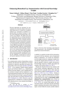 Enhancing Biomedical Lay Summarisation with External Knowledge Graphs