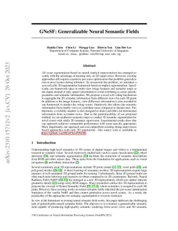 GNeSF: Generalizable Neural Semantic Fields