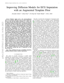 Improving Diffusion Models for ECG Imputation with an Augmented Template
  Prior