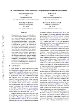 Do Differences in Values Influence Disagreements in Online Discussions?