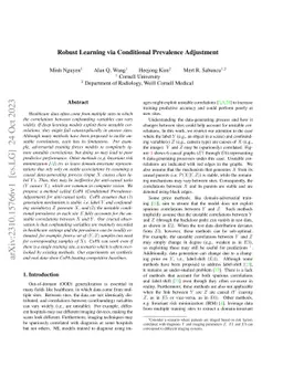 Robust Learning via Conditional Prevalence Adjustment