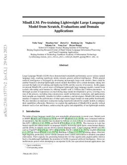 MindLLM: Pre-training Lightweight Large Language Model from Scratch,
  Evaluations and Domain Applications