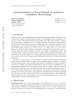 Amortised Inference in Neural Networks for Small-Scale Probabilistic
  Meta-Learning