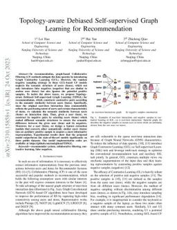 Topology-aware Debiased Self-supervised Graph Learning for
  Recommendation