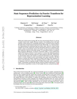 State Sequences Prediction via Fourier Transform for Representation
  Learning