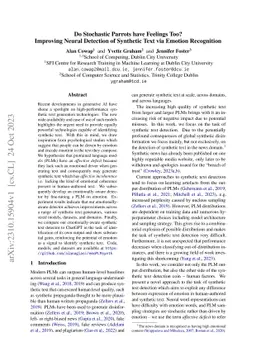 Do Stochastic Parrots have Feelings Too? Improving Neural Detection of
  Synthetic Text via Emotion Recognition