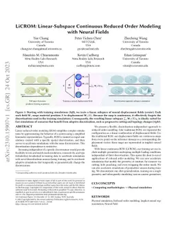 LiCROM: Linear-Subspace Continuous Reduced Order Modeling with Neural
  Fields