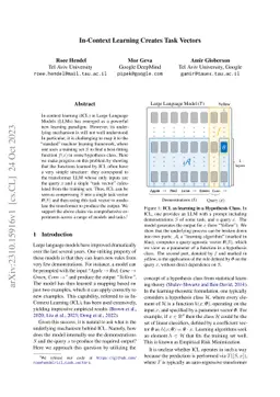 In-Context Learning Creates Task Vectors