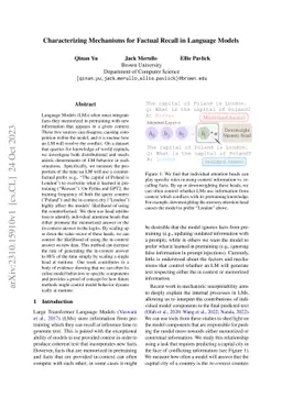 Characterizing Mechanisms for Factual Recall in Language Models