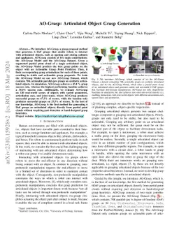 AO-Grasp: Articulated Object Grasp Generation