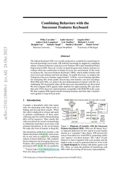 Combining Behaviors with the Successor Features Keyboard