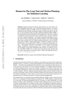 Human-in-the-Loop Task and Motion Planning for Imitation Learning