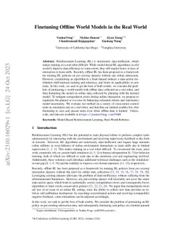 Finetuning Offline World Models in the Real World