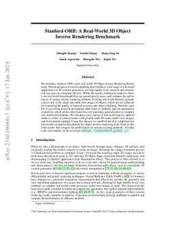 Stanford-ORB: A Real-World 3D Object Inverse Rendering Benchmark