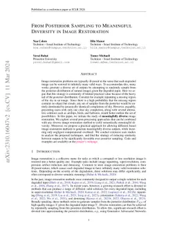 From Posterior Sampling to Meaningful Diversity in Image Restoration
