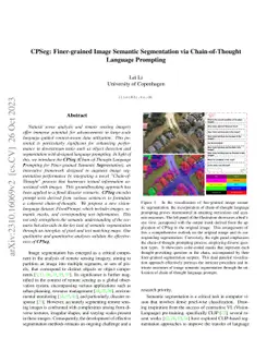 CPSeg: Finer-grained Image Semantic Segmentation via Chain-of-Thought
  Language Prompting