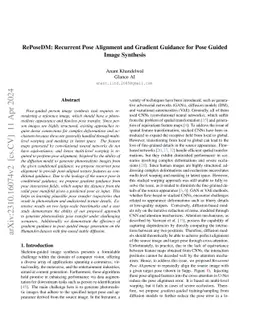 RePoseDM: Recurrent Pose Alignment and Gradient Guidance for Pose Guided
  Image Synthesis