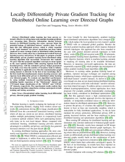 Locally Differentially Private Gradient Tracking for Distributed Online
  Learning over Directed Graphs