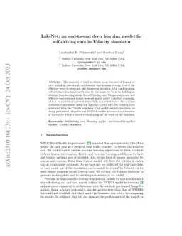 LaksNet: an end-to-end deep learning model for self-driving cars in
  Udacity simulator