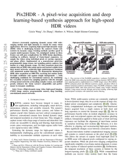 Pix2HDR -- A pixel-wise acquisition and deep learning-based synthesis
  approach for high-speed HDR videos