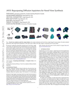 iNVS: Repurposing Diffusion Inpainters for Novel View Synthesis